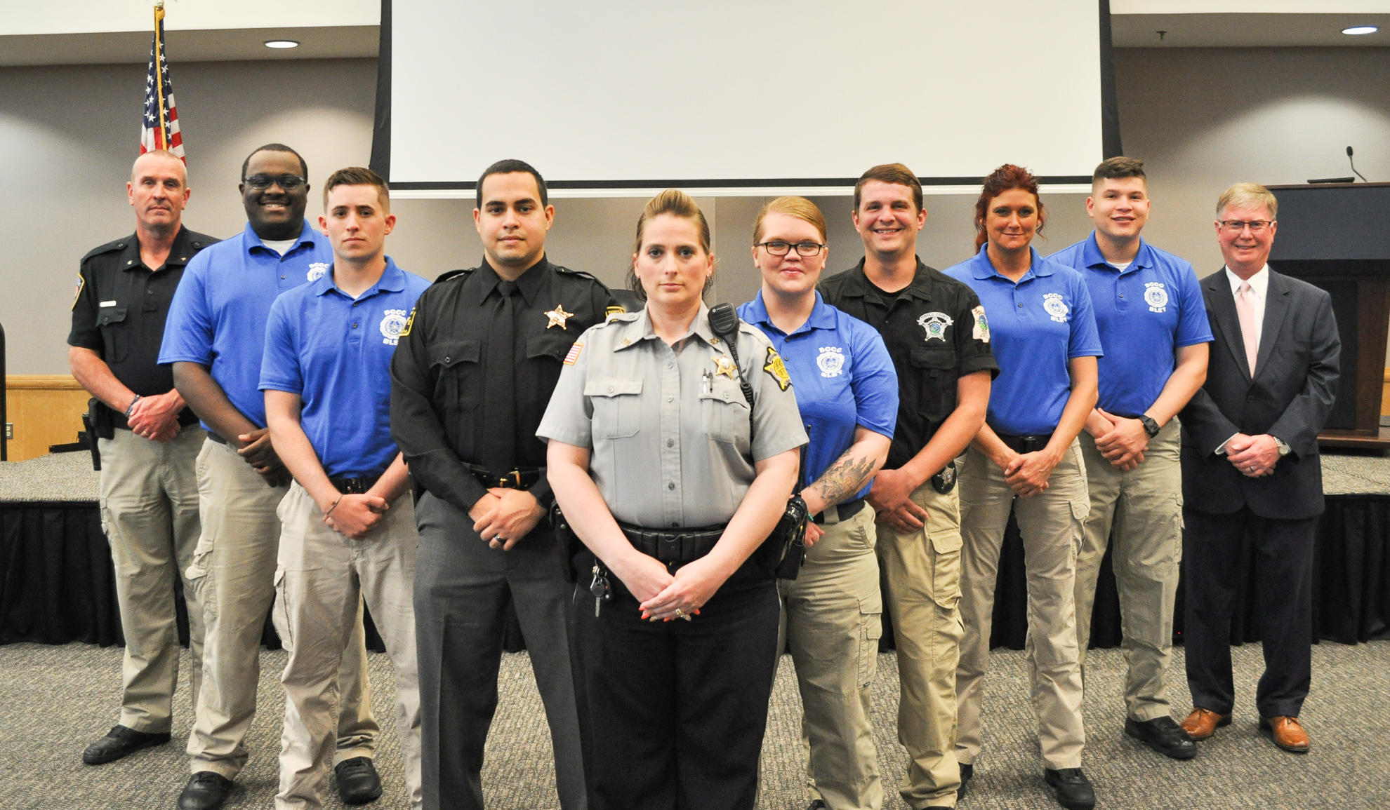 A group of law enforcement students