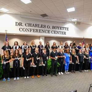 Nursing class on stage
