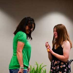 Person receiving award