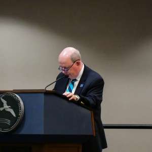 Person at podium