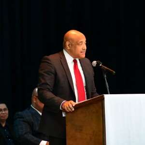 Man at podium