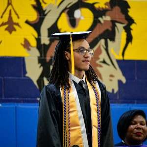 Person in cap and gown
