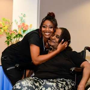 2 people embracing