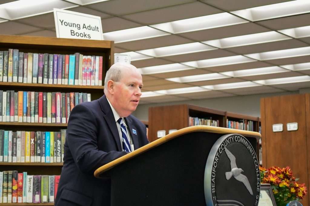 Man at podium