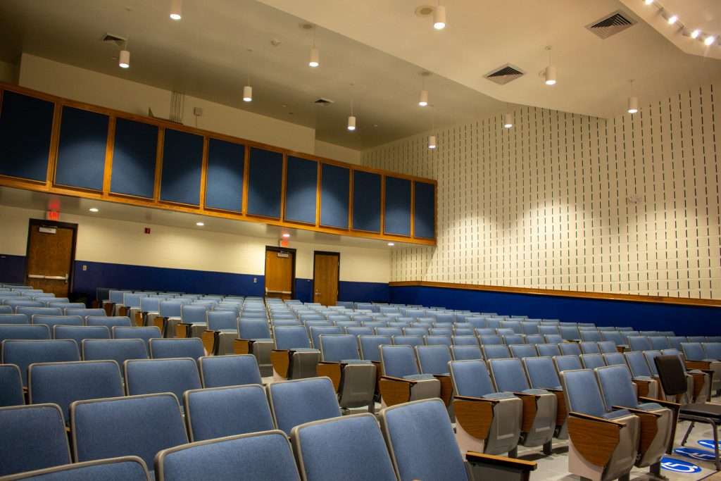 Lights in an auditorium