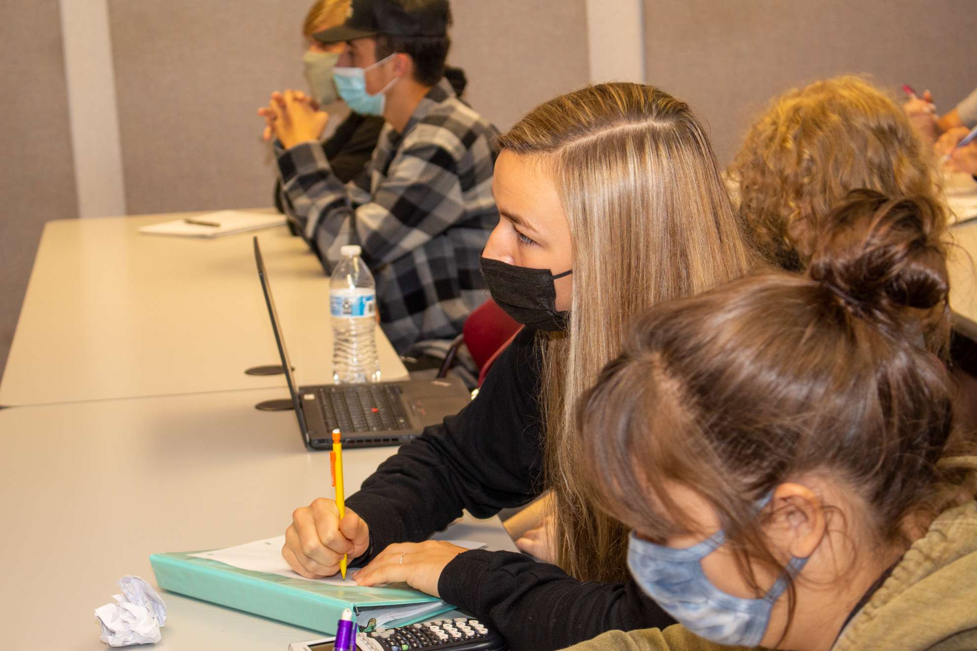 a student in a classroom