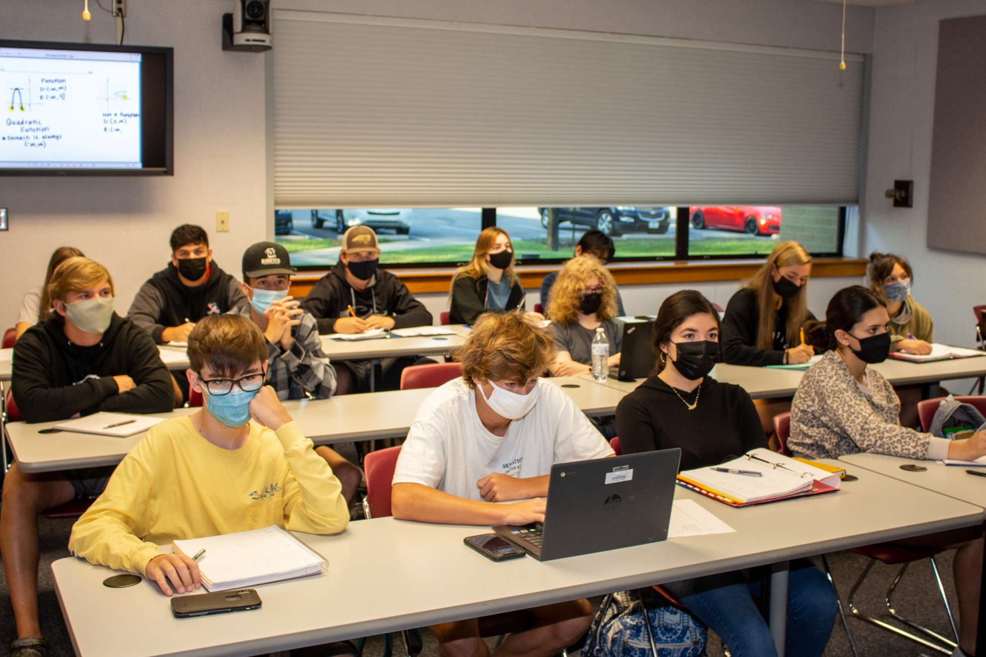 Students in a classroom.