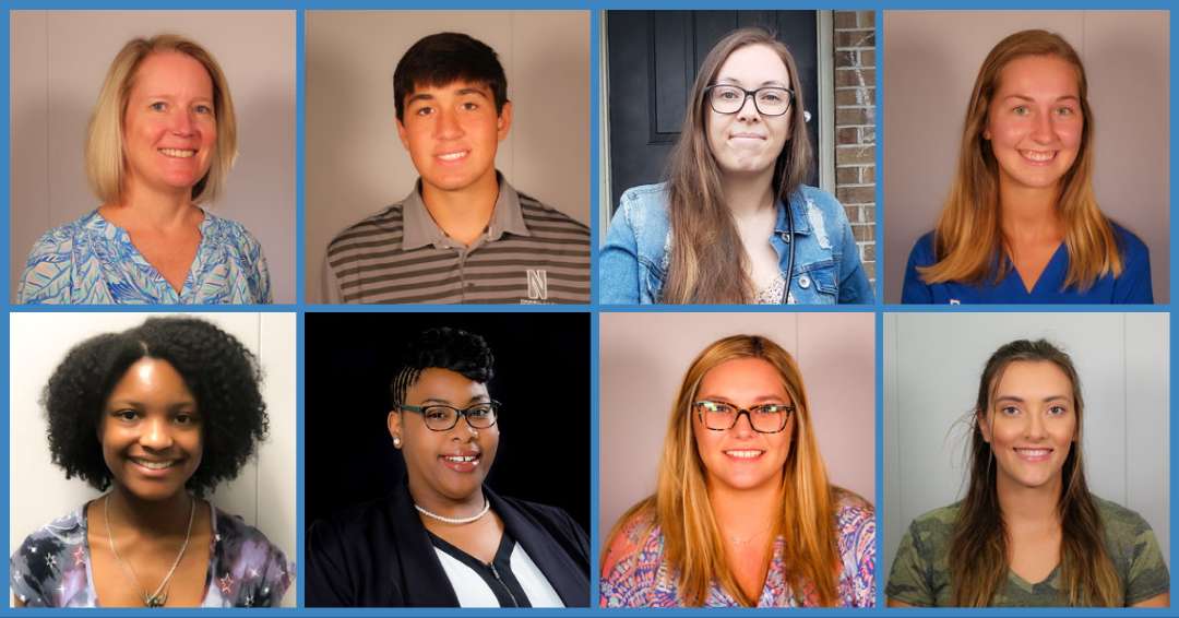 Eight people in a collage