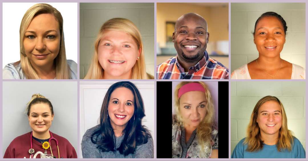 8 people in a collage
