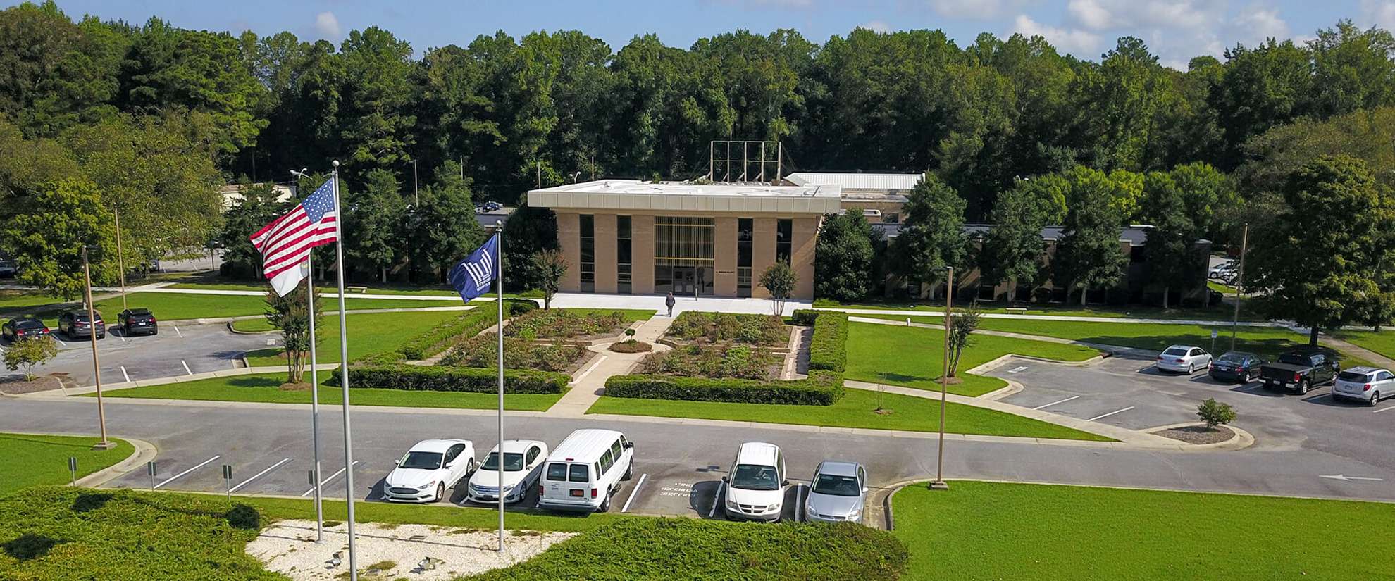 aerial view of campus