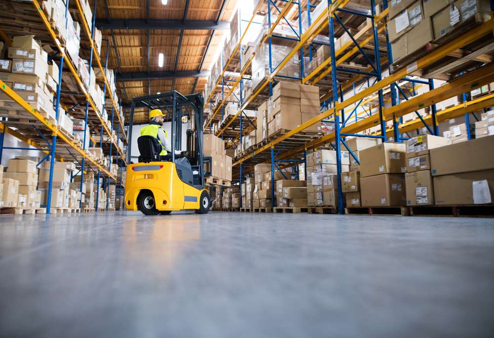 a forklift at a warehouse