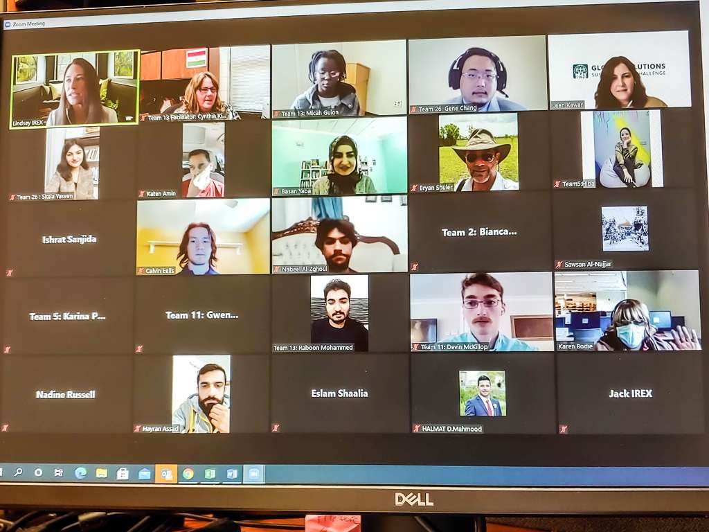People on a internet conference call
