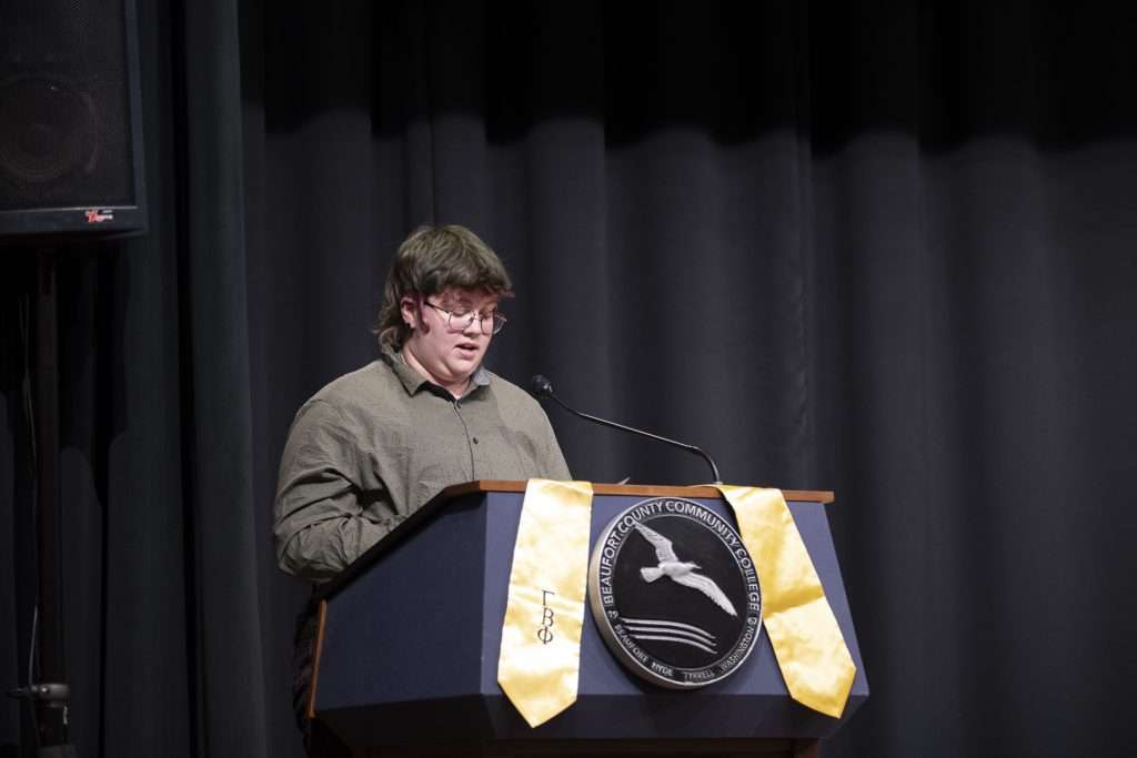 Man at podium