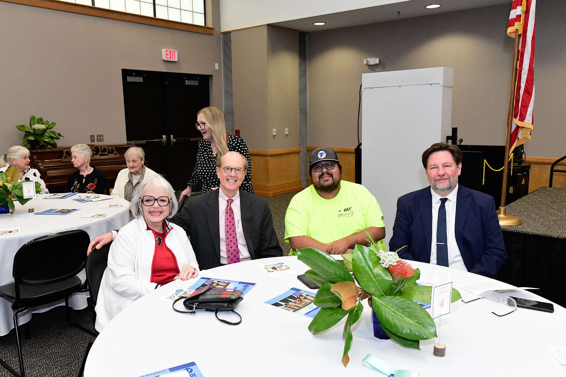 four people at a table