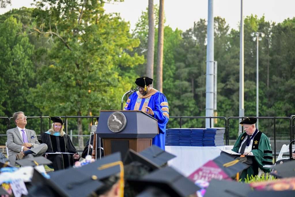 Man at a podium
