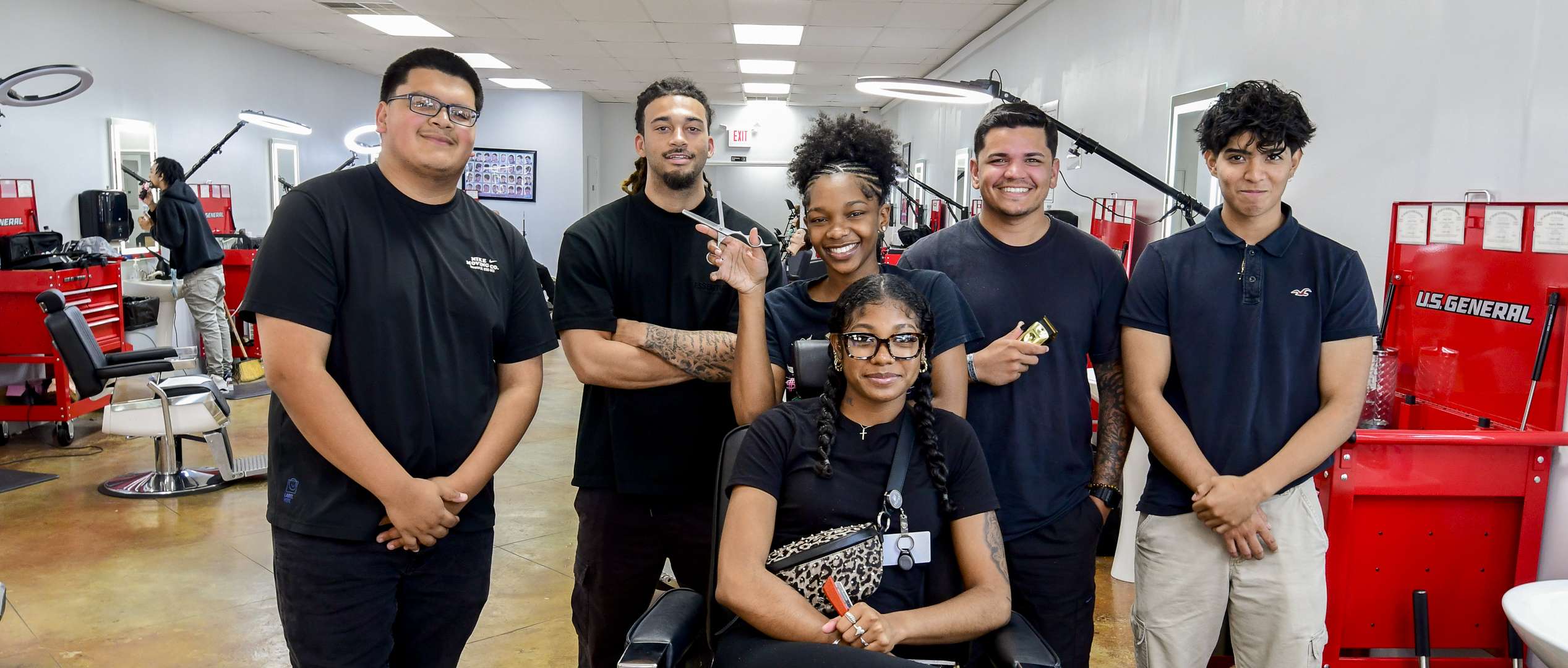 Barbering Students