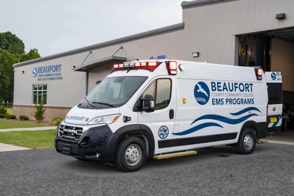 ambulance with sirens on