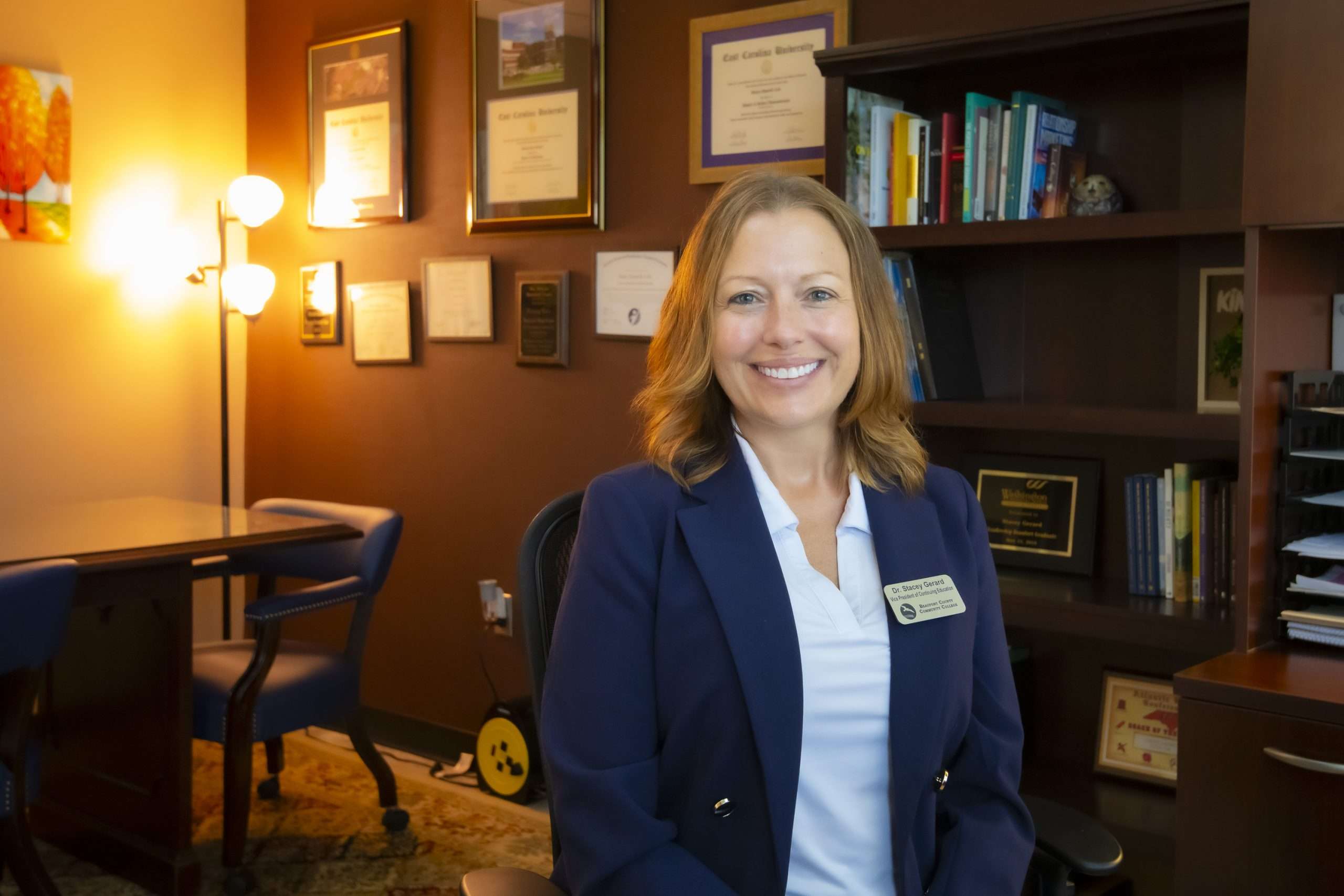 a person in an office