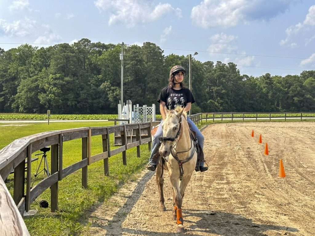 Woman on a horse