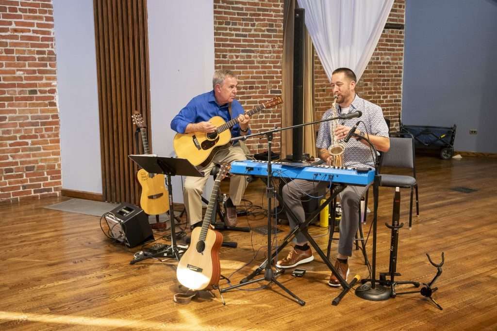 2 people and musical instruments