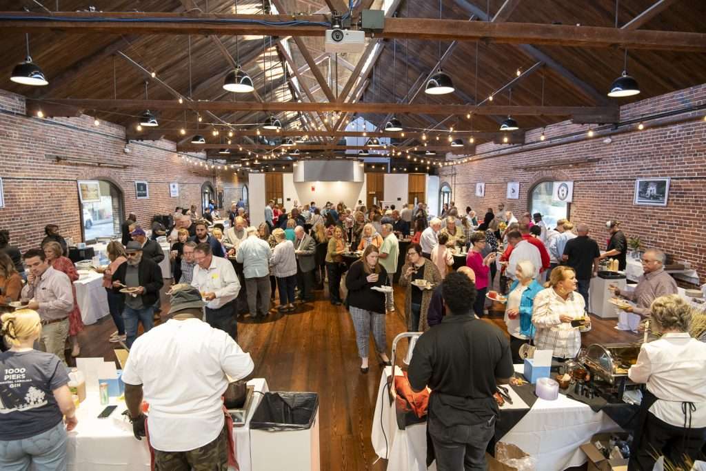 Large room of people