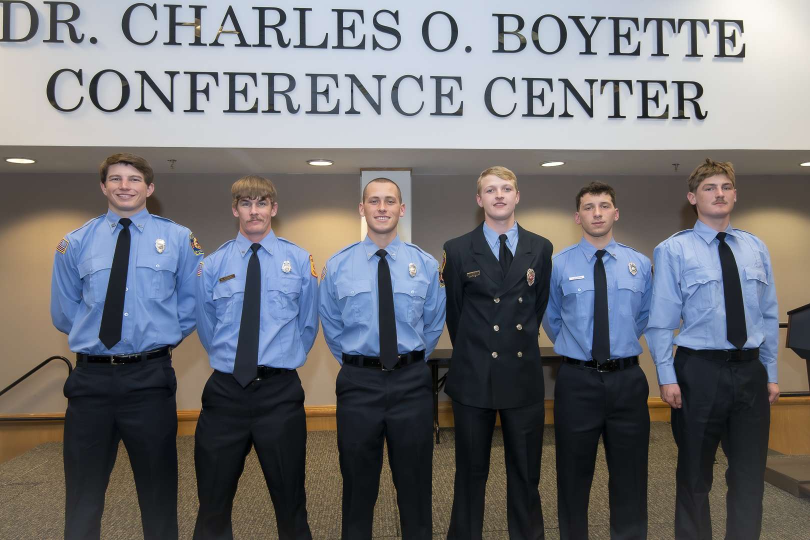 6 uniformed firefighters