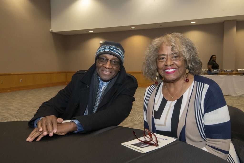 two people at a table