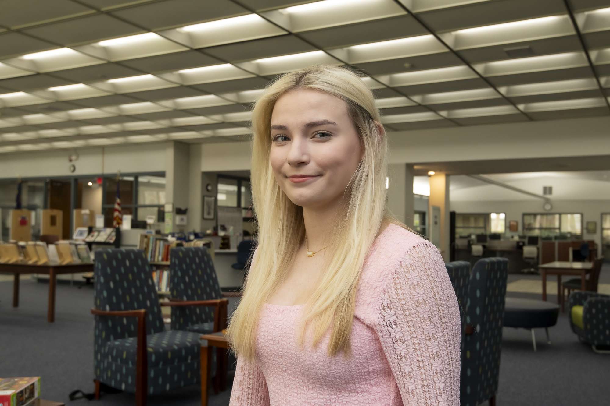 a person in library