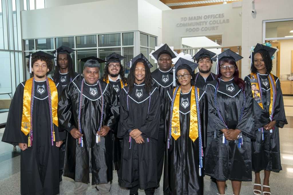 a large group of graduates