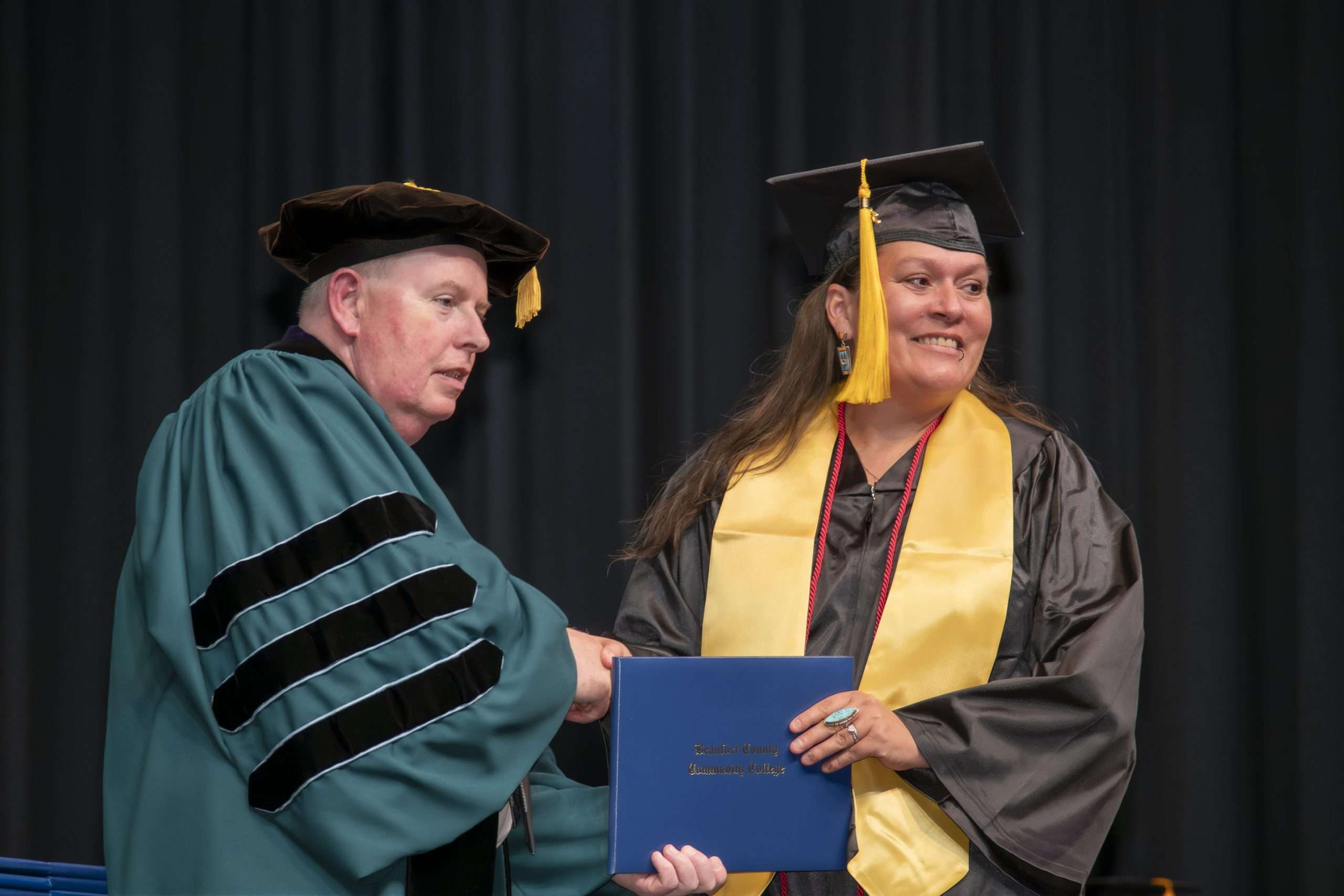 two people at graduation